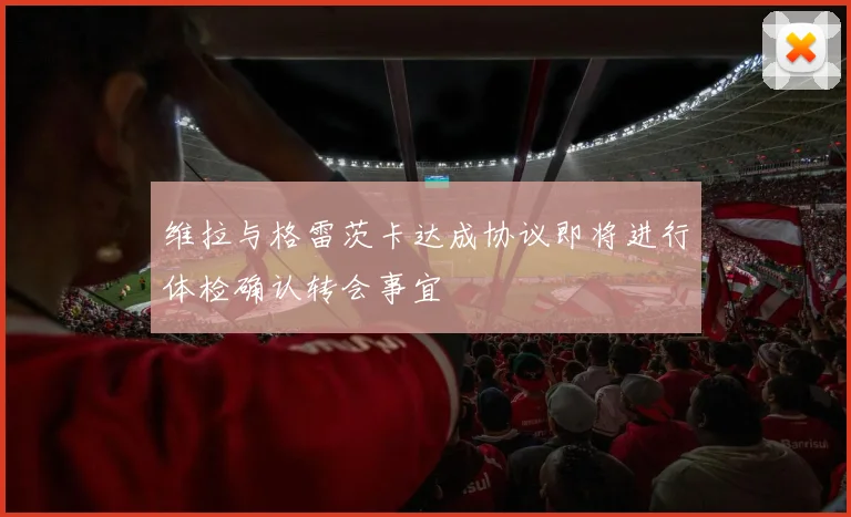 维拉与格雷茨卡达成协议即将进行体检确认转会事宜